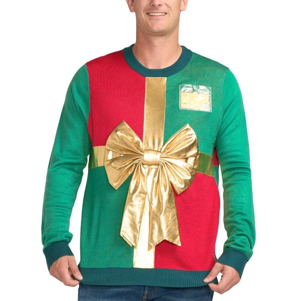 TIPSY ELVES MERRY CHRISTMAS PRESENT UGLY CHRISTMAS SWEATER Men's Size 3XL NEW!!